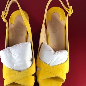 Louboutin suede wedges